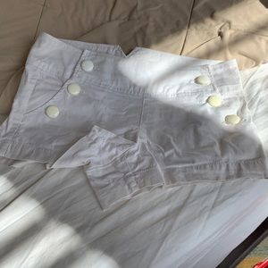 White stretchy shorts.